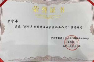 江南(中国)集团CEO罗宁弟荣膺番禺区杰出产业人才奖