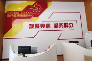 江南(中国)集团党支部书记陈文舒到东环街党群企综合服务中心参访交流